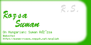 rozsa suman business card